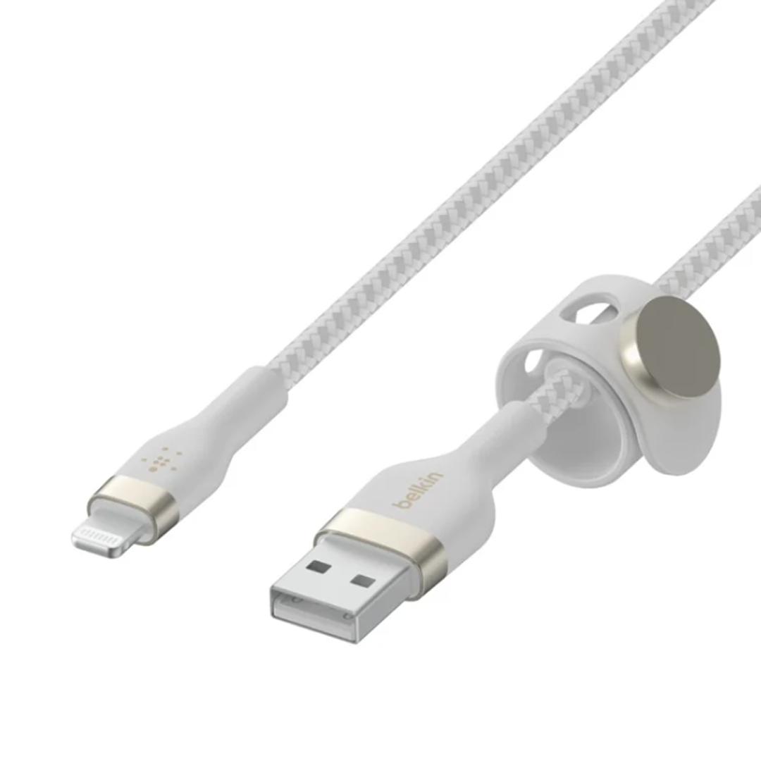 Cable Lightning a USB-A Belkin BOOSTCHARGE PRO Flex de 1 m - Blanco-6