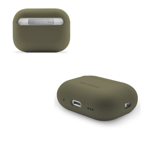Funda Silicona Decoded Compatible con  Airpods Pro 2/ 1 Gen Verde Olivo-2