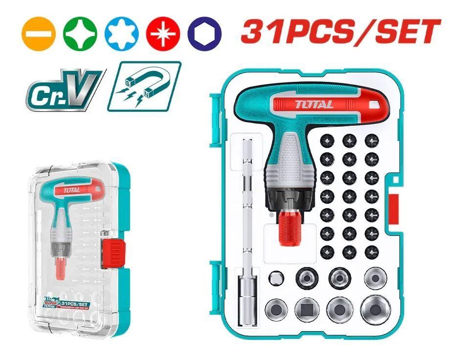 Set Destornillador Mango Tipo T 31 Piezas Tacsd30316-2