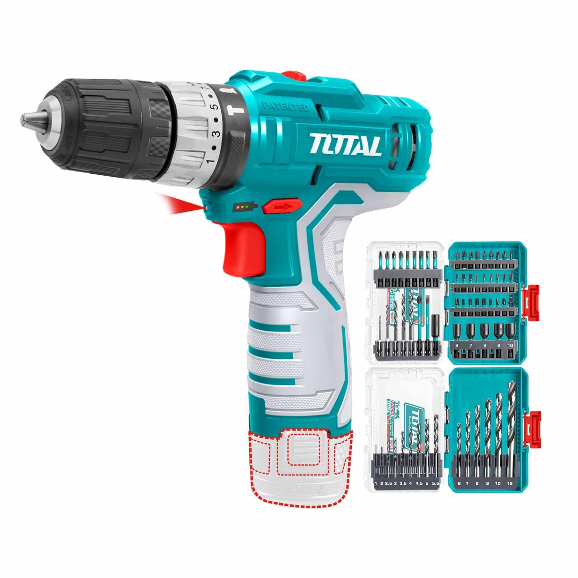 Taladro Inalambrico De Impacto 10Mm 12V 20Nm Total-4