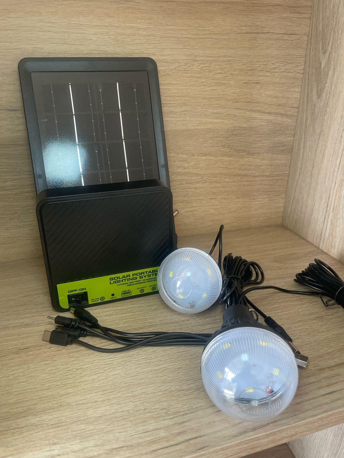 Kit De Iluminación Solar Portátil Ampolletas Camping-9