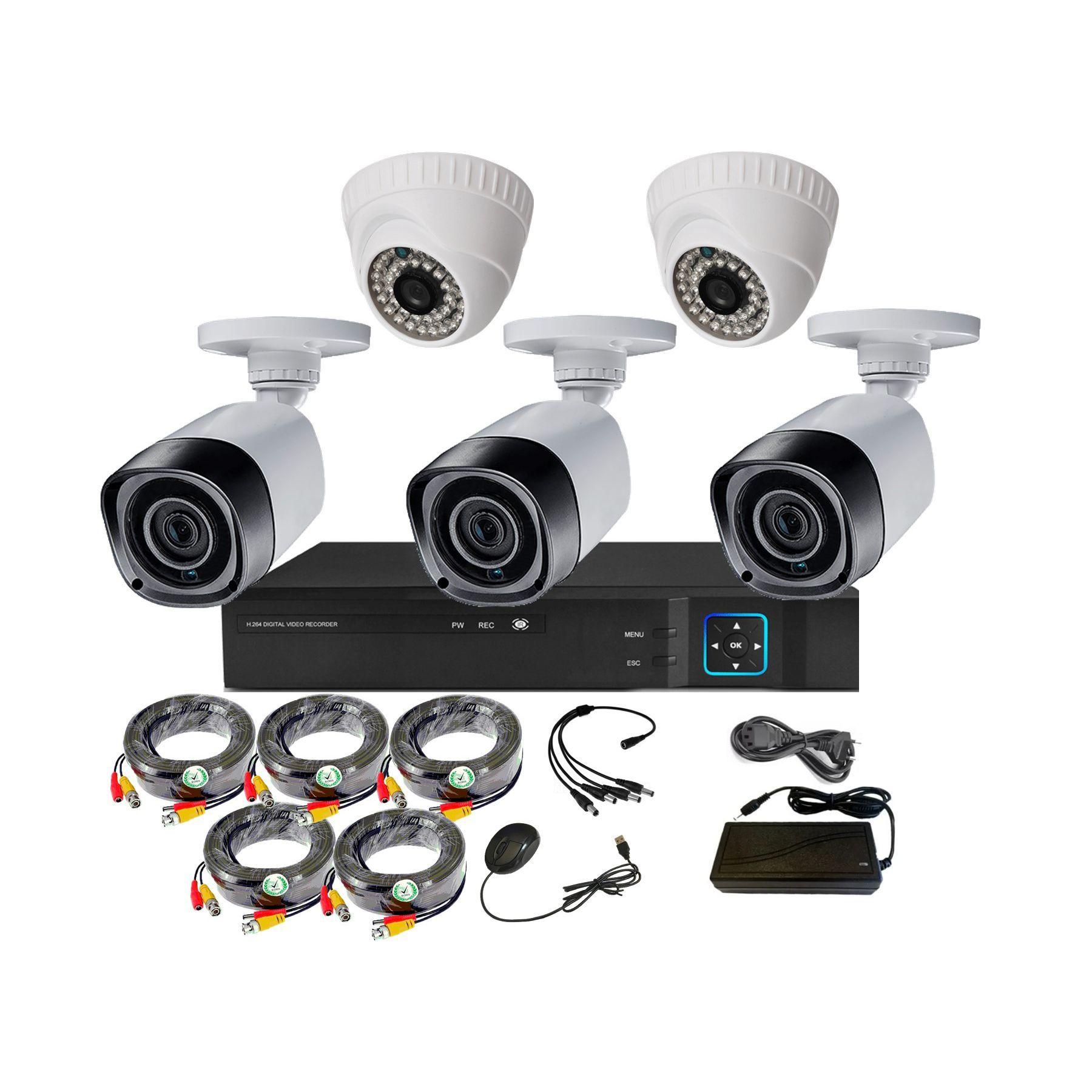 Kit 5 Cámaras de Seguridad Mixto HD 1MP - M50L-0