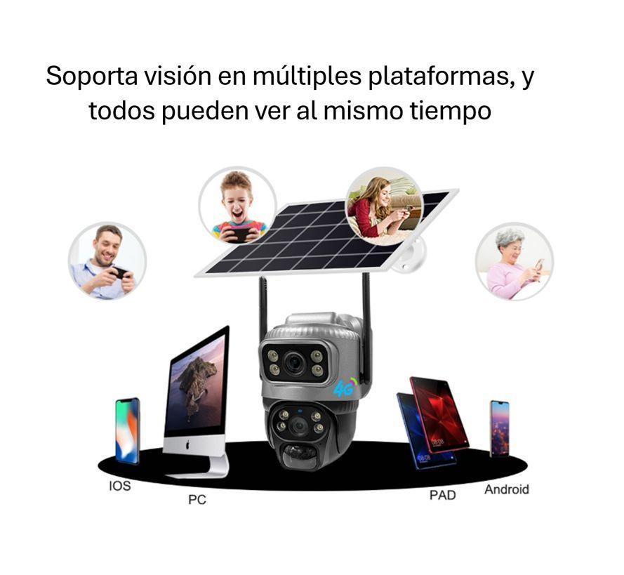 Pack 2 unidades C mara Seguridad Solar Ip Wifi Exterior Full HD 3 MP Rob tica Modelo IPS1300-4