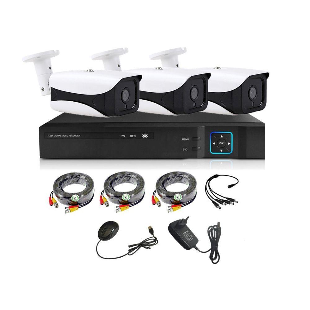 Kit 3 Cámaras de Seguridad Exterior HD 2MP - E33H-0