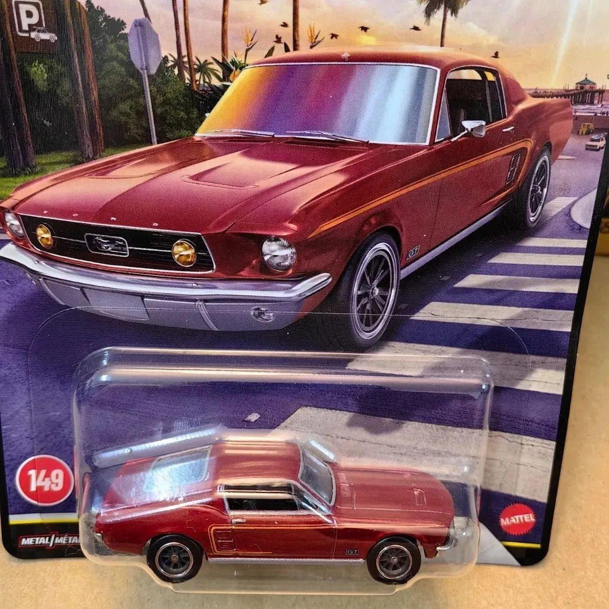 Hot Wheels Premium 67 Custom Mustang Boulevard #149 Bordó Rojo-2