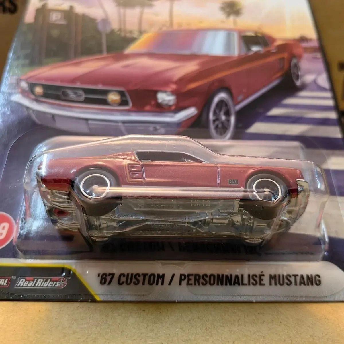 Hot Wheels Premium 67 Custom Mustang Boulevard #149 Bordó Rojo-3