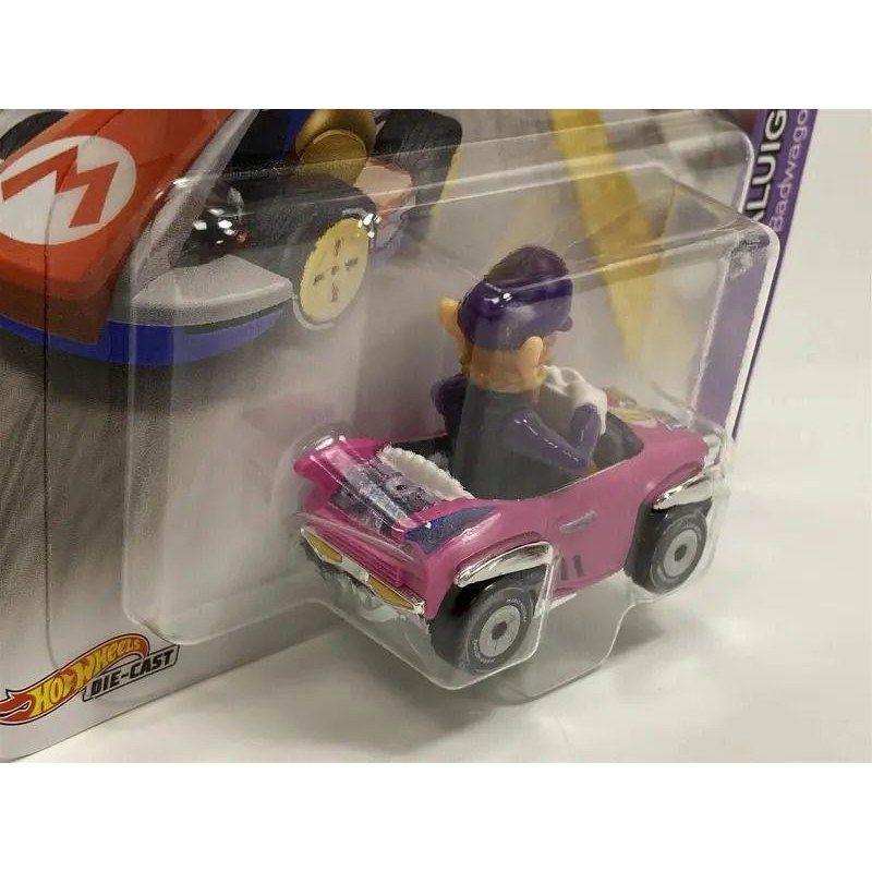 Hot Wheels Mario Kart Waluigi Badwagon Morado-2