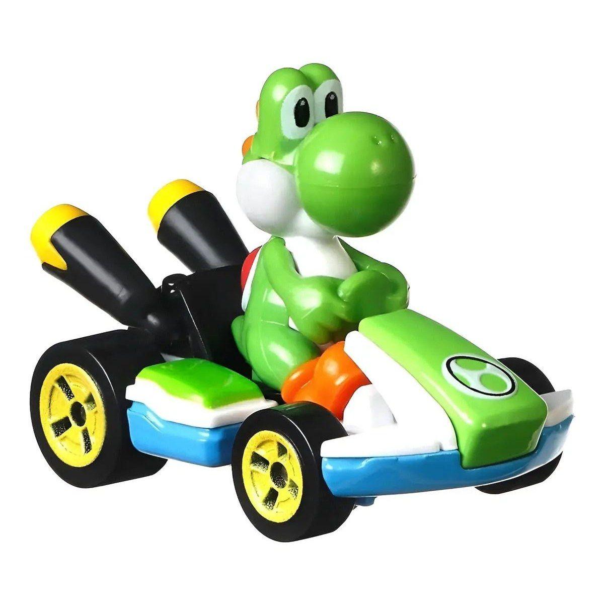 Mario Kart Yoshi De Hot Wheels Y Standart Kart De Mattel Gbg25 Colorido-0