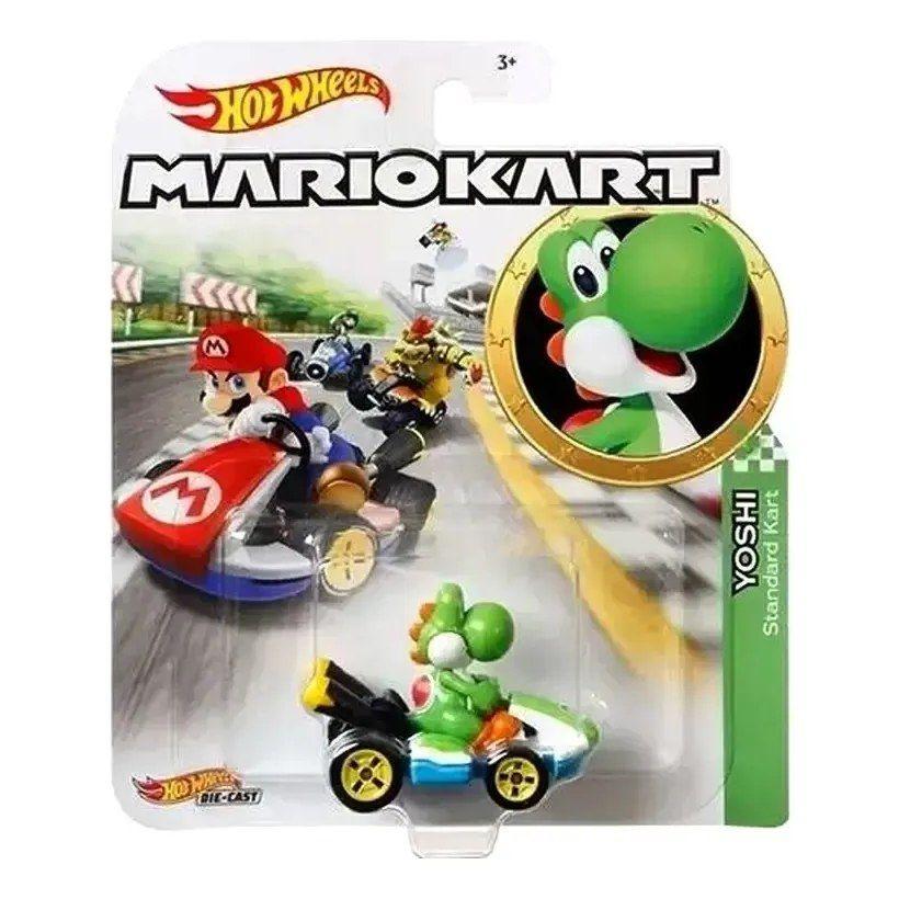 Mario Kart Yoshi De Hot Wheels Y Standart Kart De Mattel Gbg25 Colorido-1