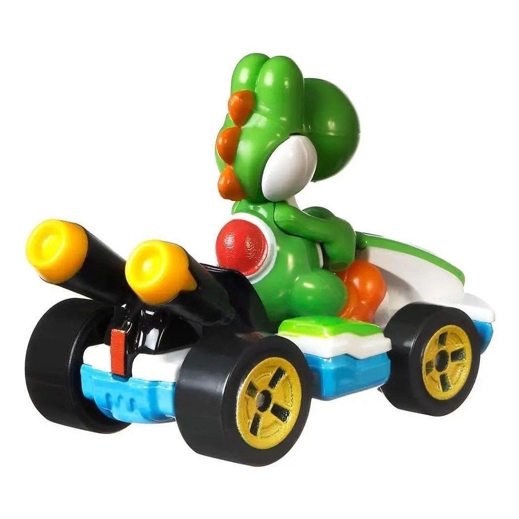 Mario Kart Yoshi De Hot Wheels Y Standart Kart De Mattel Gbg25 Colorido-3