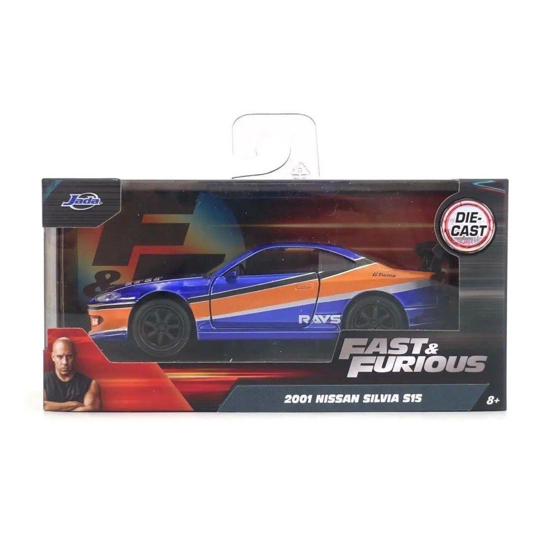 Auto A Escala Nissan Silvia S15 Rápido Y Furioso, Jada De Metal Coleccionable 1:32 Azul-2