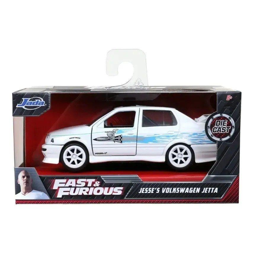 Auto Volkswagen Jetta De Jada A Escala 1:32 Para Colección De Rápidos Y Furiosos Blanco-3