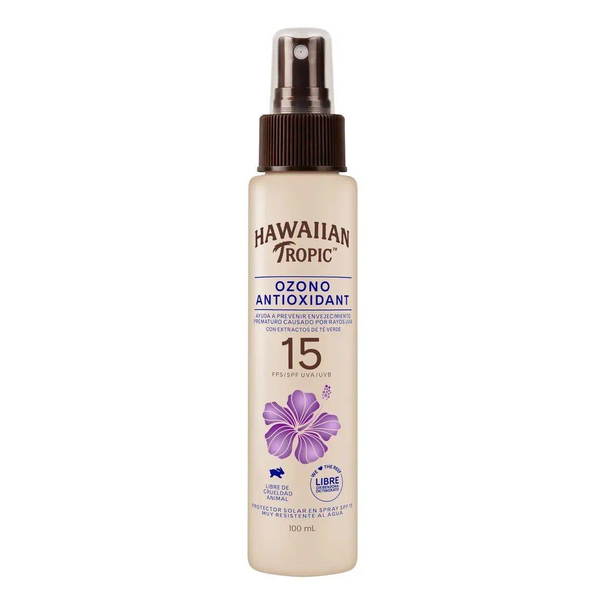 Protector Solar Hawaiian Tropic Ozono Antioxidant Spf15 Mist 100ml Hawaiian Tropic Dermatológica-0