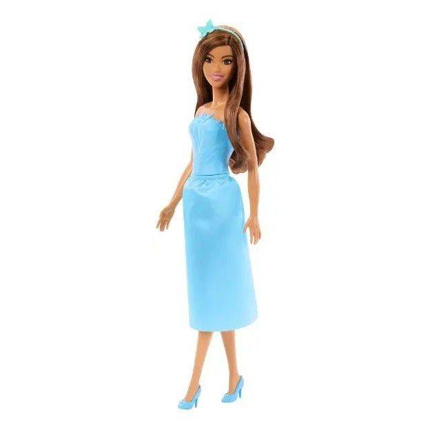 Muñeca Barbie Princesa Vestido Azul con Diadema JDM70 Mattel-1