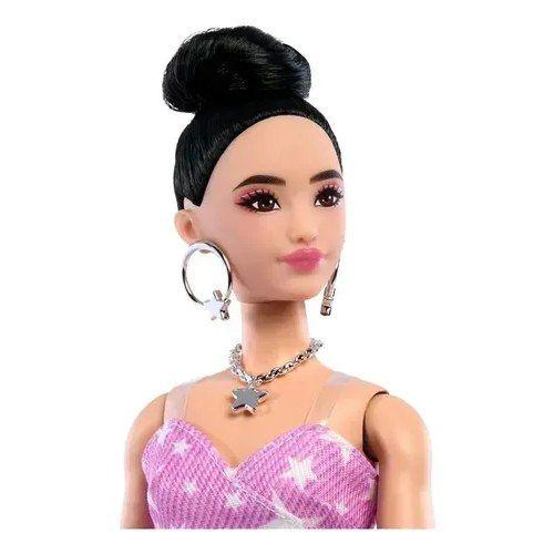 Barbie Muñeca Fashionista Deluxe Style Con Vestido Rosa-4