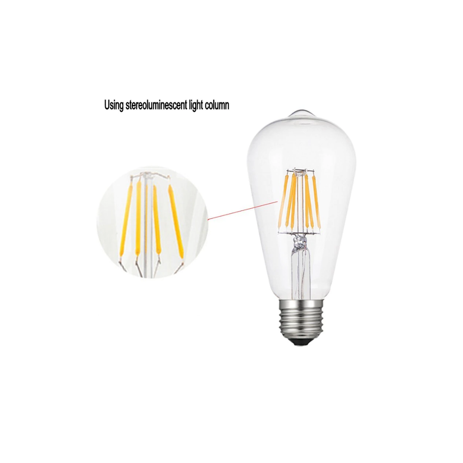 Ampolleta Vintage LED de filamento Edison ST64-4