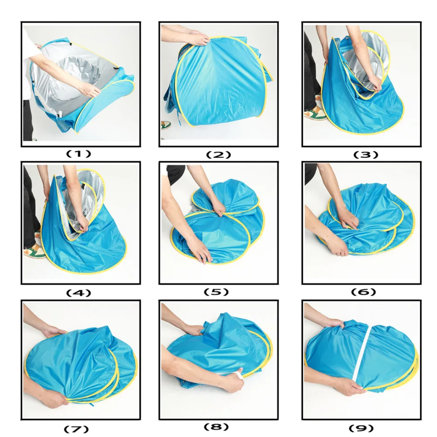 Carpa con piscina de exterior para bebe Azul-3