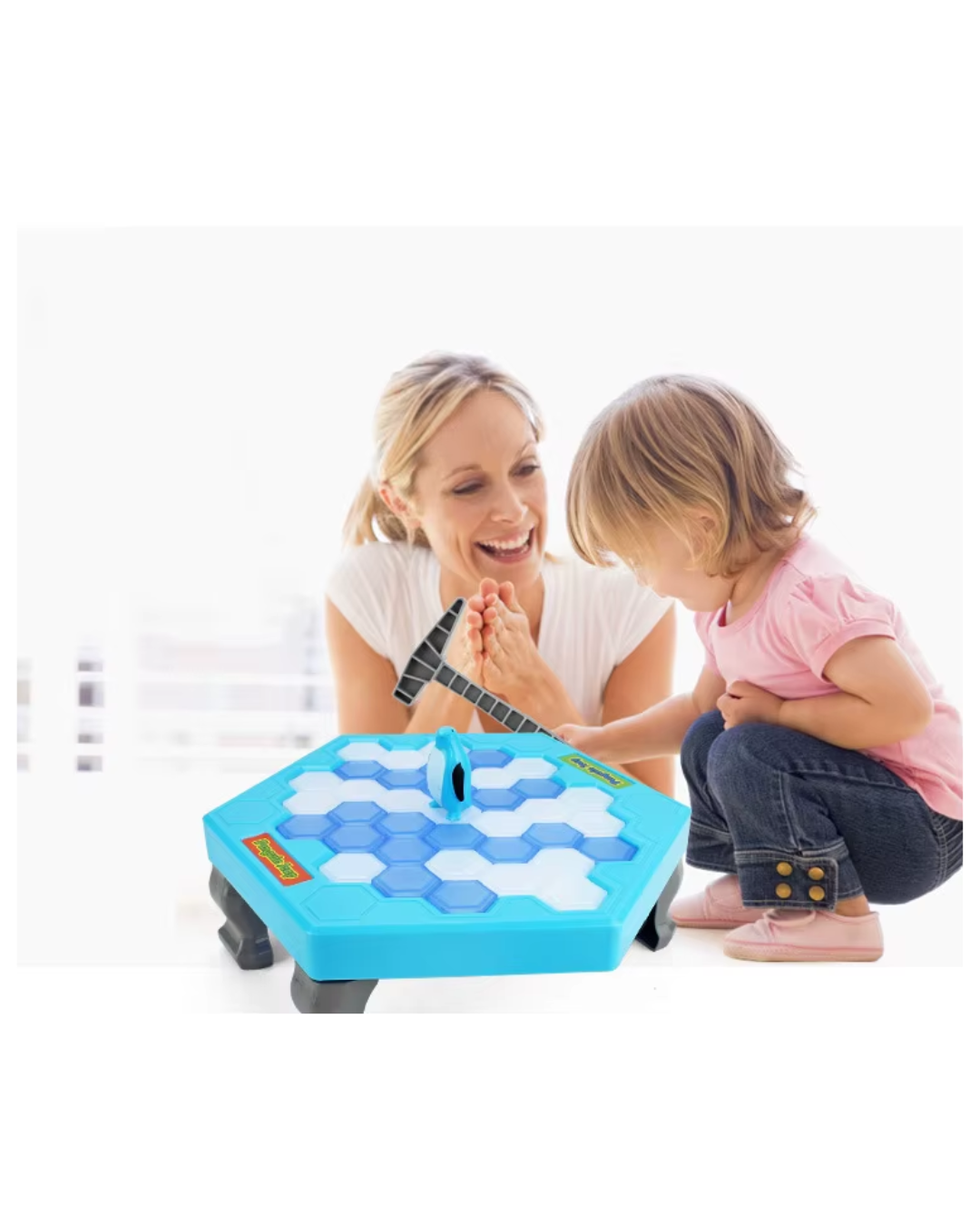 Juguete mini trampa de Pingüinos bloque de hielo montessori-1