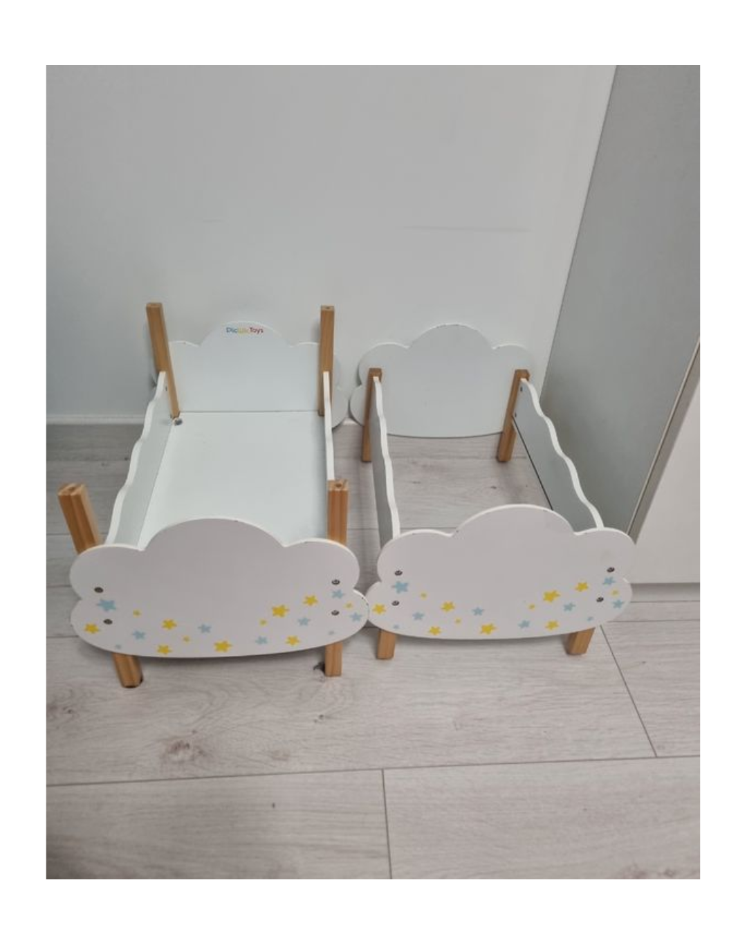 CAMAROTE DOBLE DE MADERA CUNA PARA  MUÑECAS MONTESSORI-2