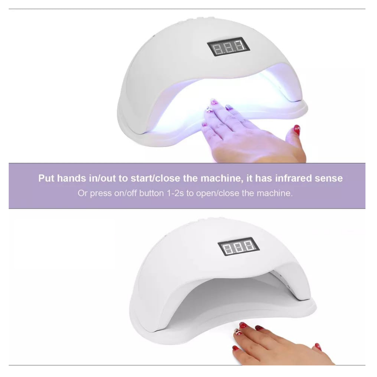 LAMPARA SECADOR DE UÑAS LED UV 48W-3