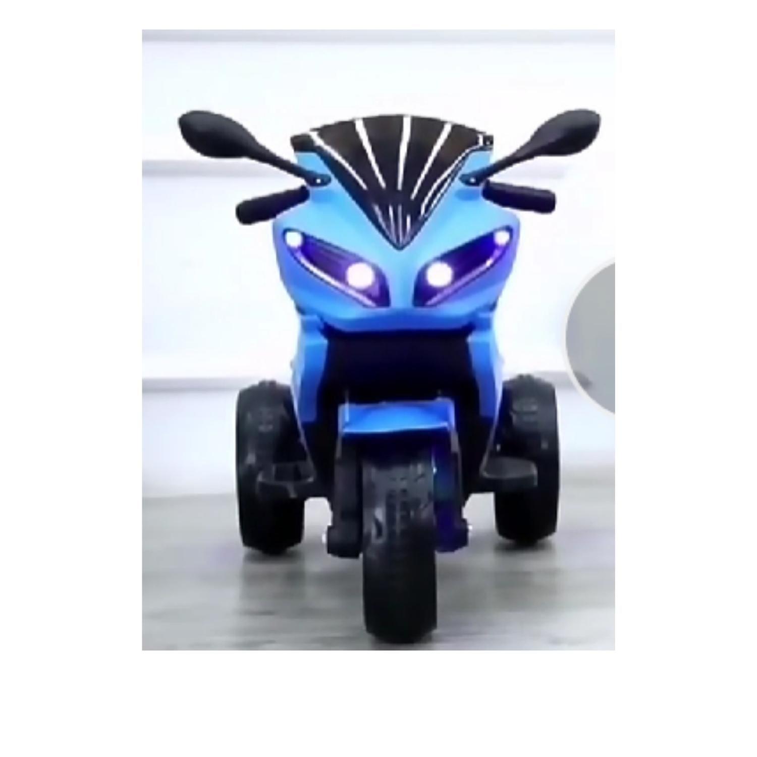 Moto Electrica Auto Juguete Antivuelco Niños Luz Sonido Azul-2
