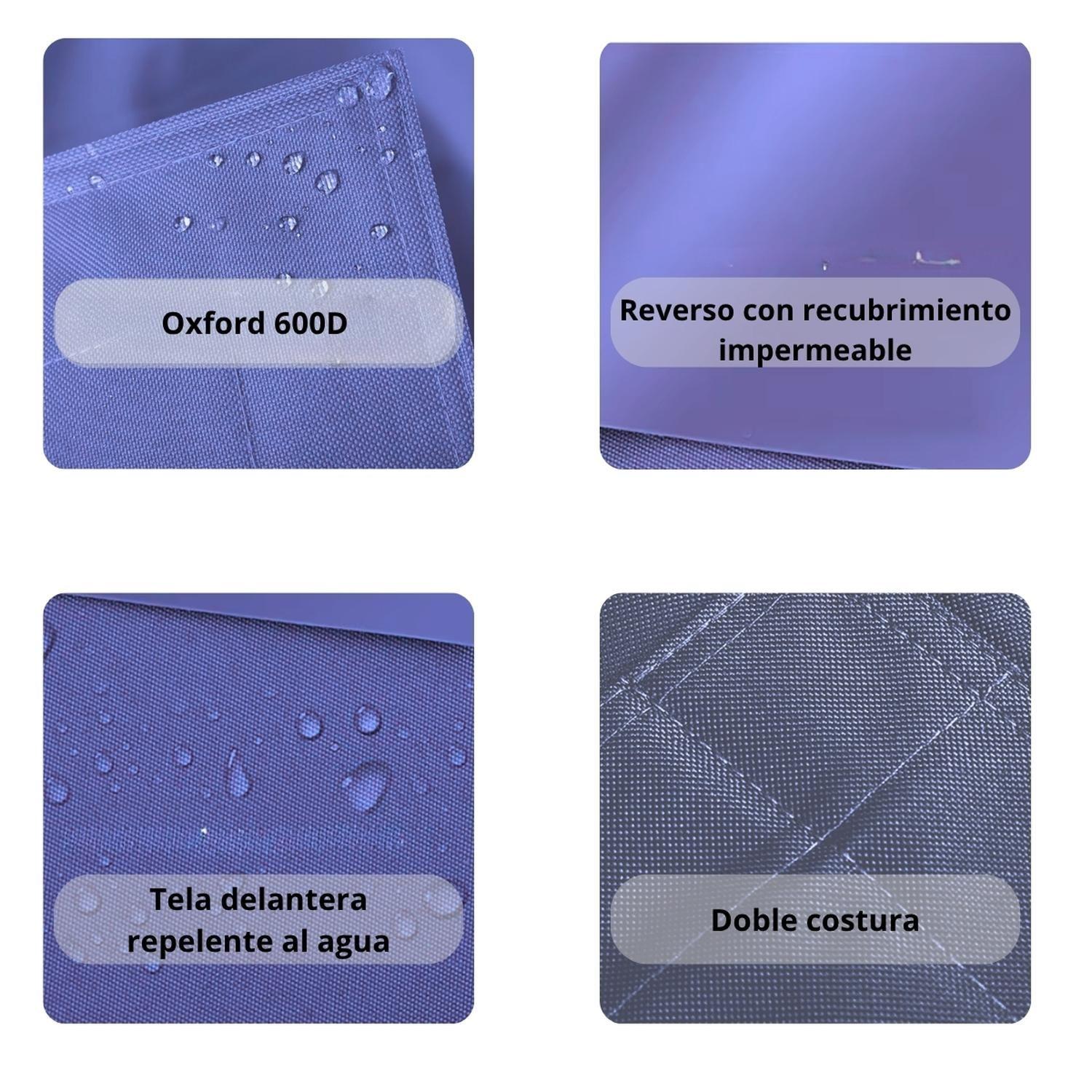 Cojin Gigante Impermeable Puff 600D 180X140 Cm Azul-3