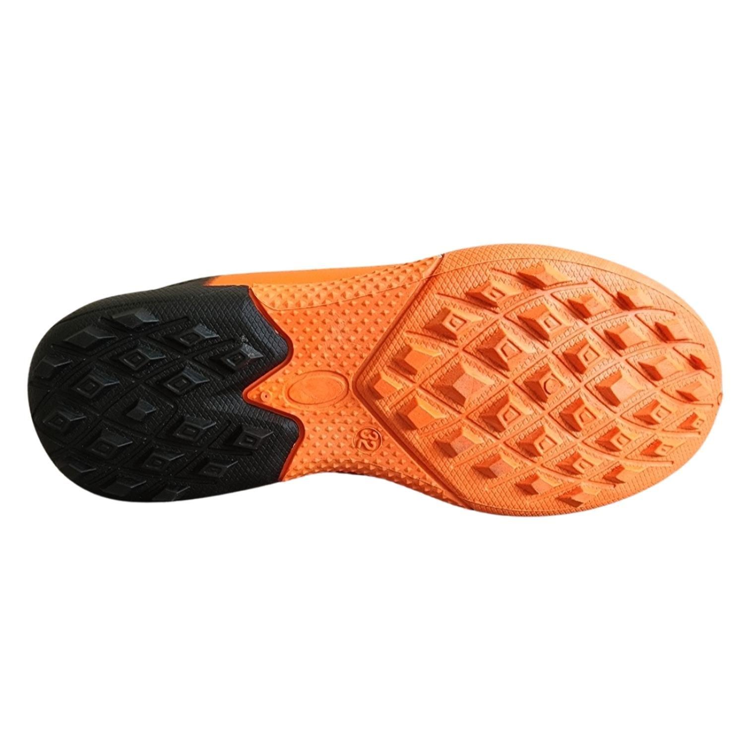 Zapatilla Futbolito Niño. Unisex. Futbol Color Negro/Naranjo-2