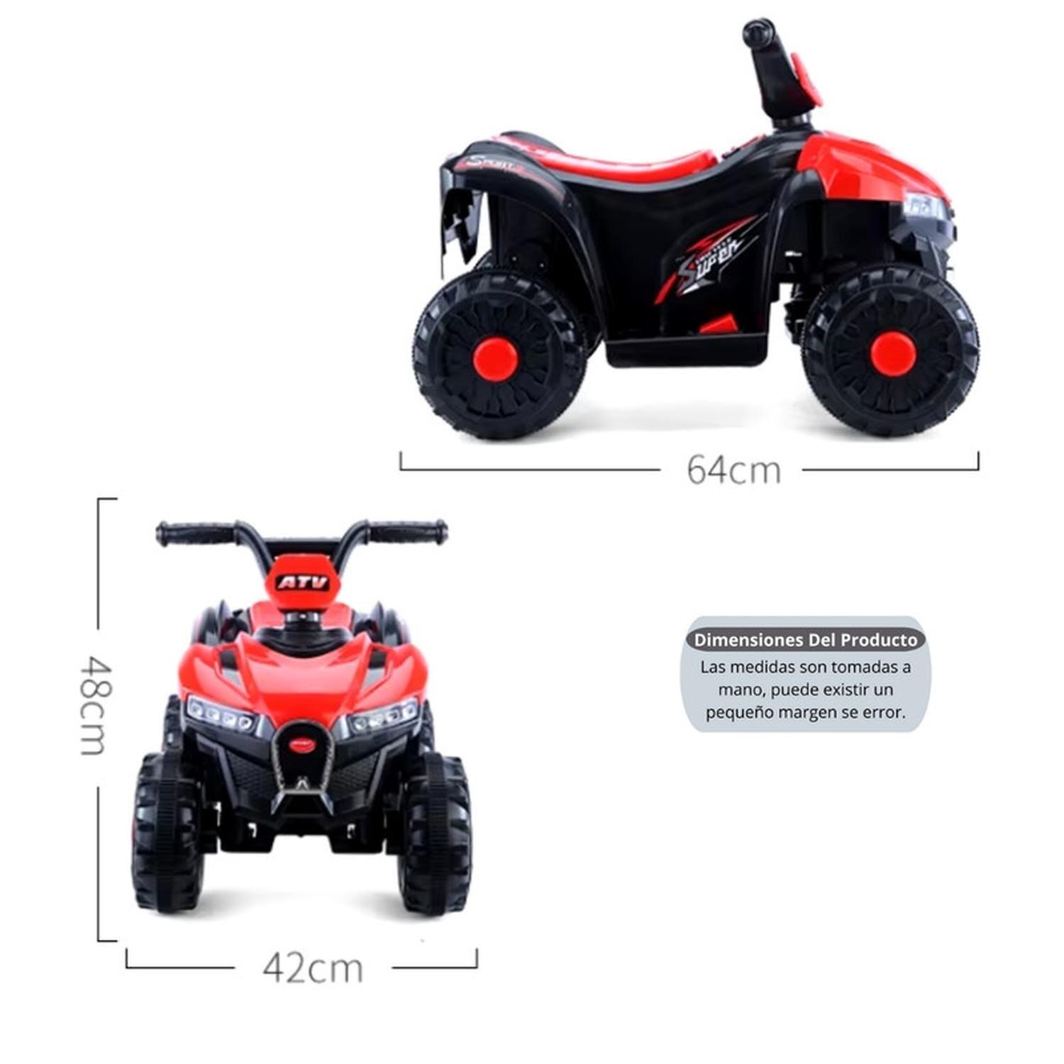 Moto Electrica Bateria Auto Niño Luz Y Sonido D68 Roja-2