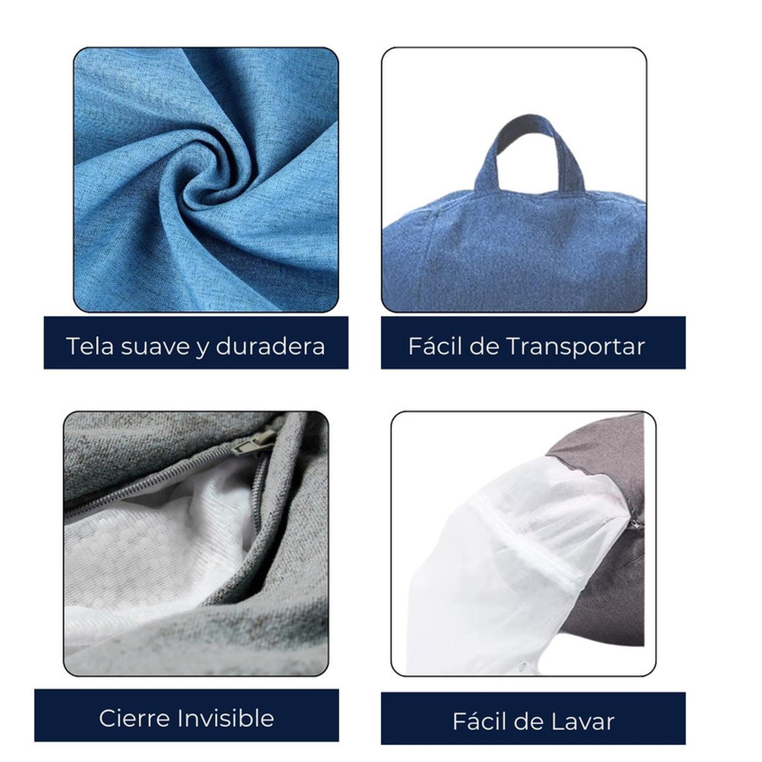 Puff Pera Simil Lino 90X110 Cm Denim-2