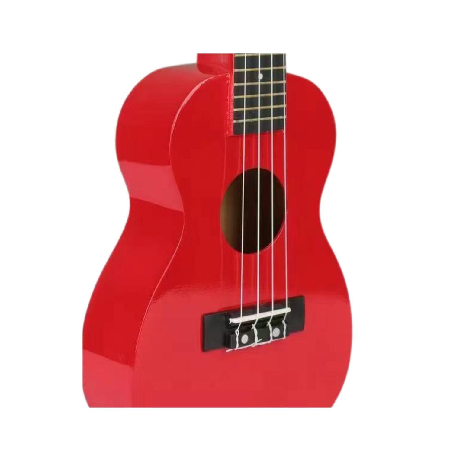 Ukelele 23". Incluye Funda. Color Rojo-3
