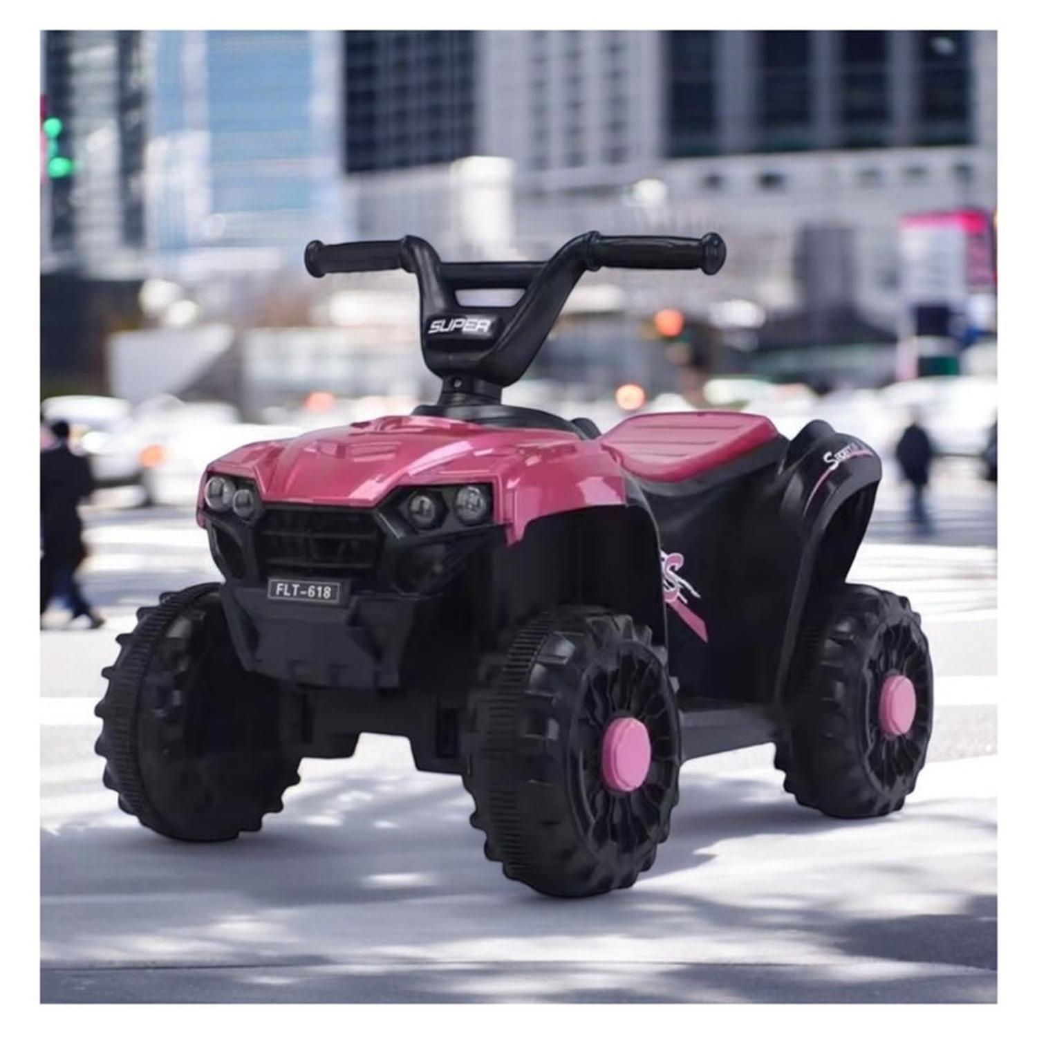 Cuatrimoto Auto Electrico Infantil Luz Sonido Bateria Fucsia-2