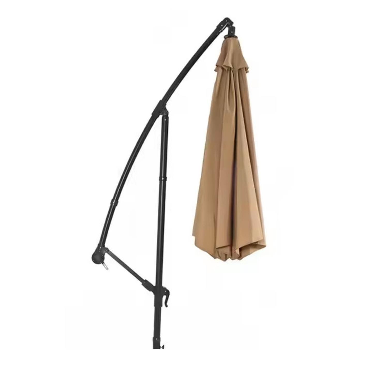 Quitasol Parasol Sombrilla Terraza 3 Metros Grande Lona Beige-3