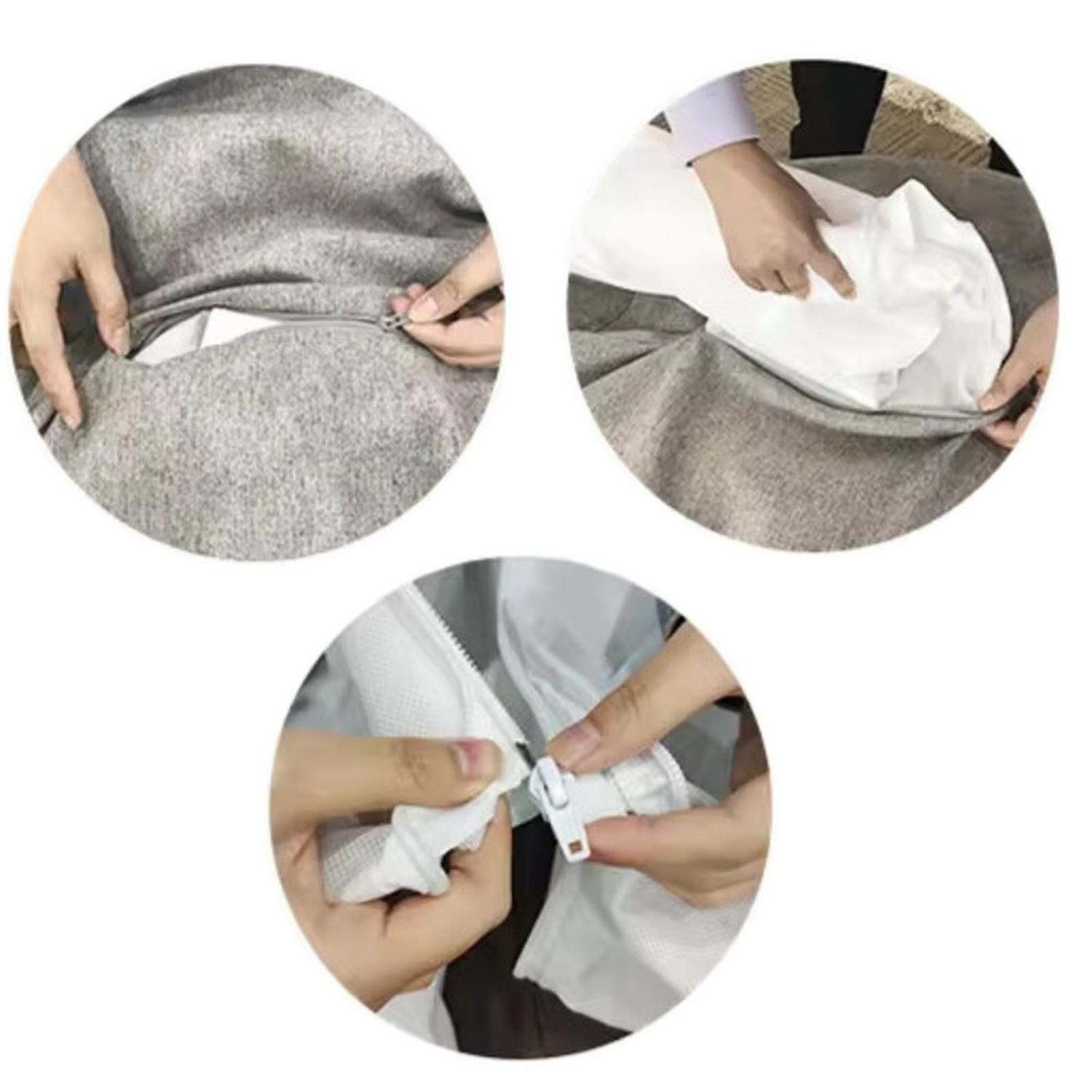 Puff Pera Oxford 90X110 Cm Gris-4