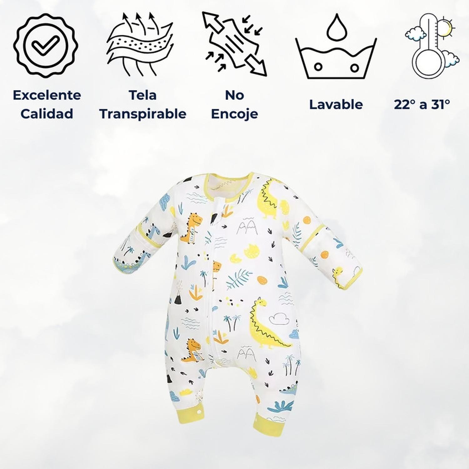 Saquito Dormir Bebe Tog 1,0 Con Pie Algodon Liviano Saurios-3