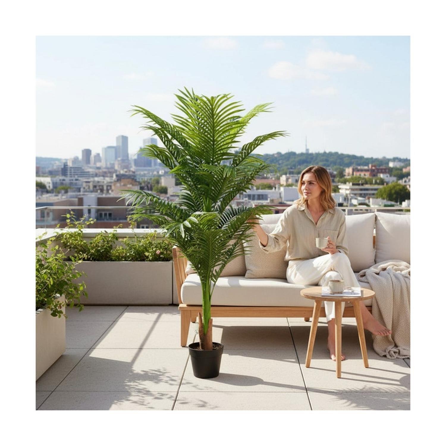 Planta Artificial Palmera Areca Frondosa 130 cm-6