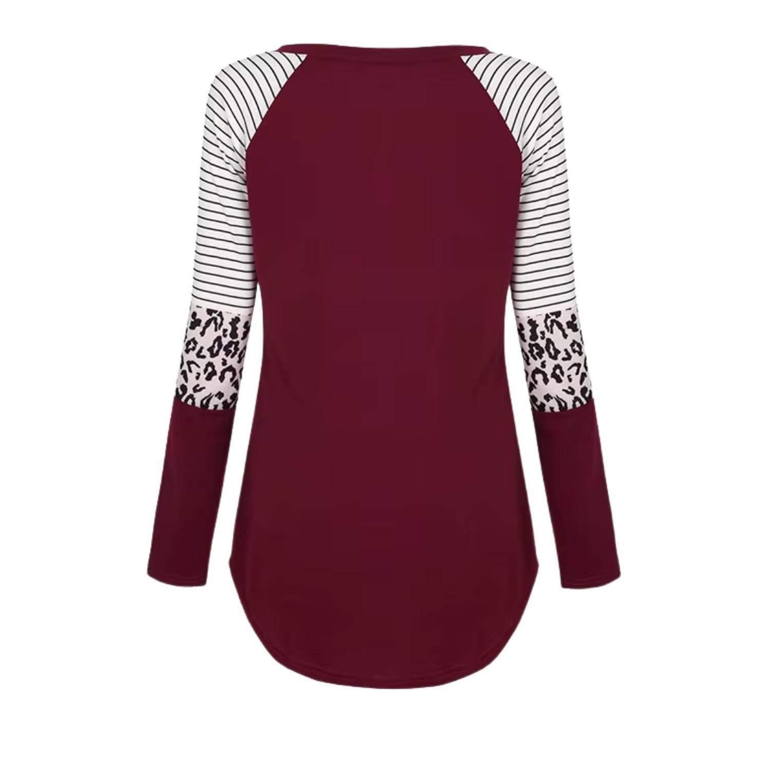 Polera Lactancia Maternidad Manga Larga Gina Burdeo-1