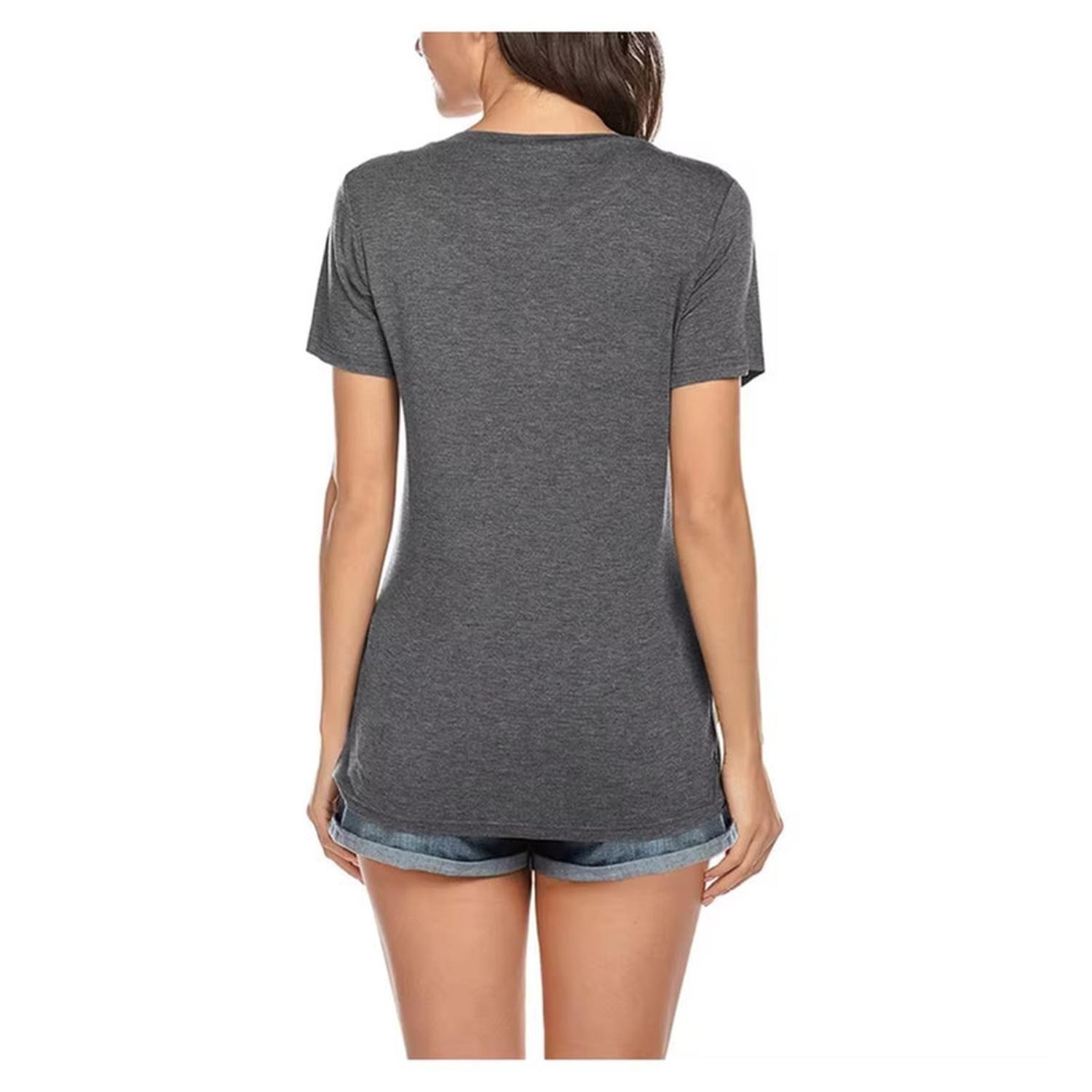 Polera Lactancia Maternidad Ema Manga Corta Gris-2