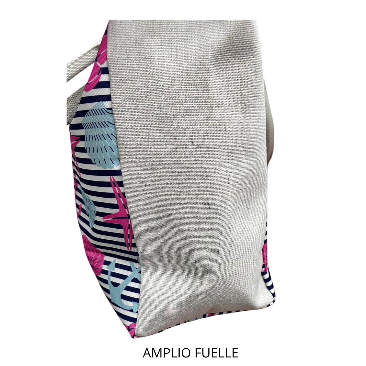 Bolso Playa Caracoles Con Cierre Fuelle Grande-3