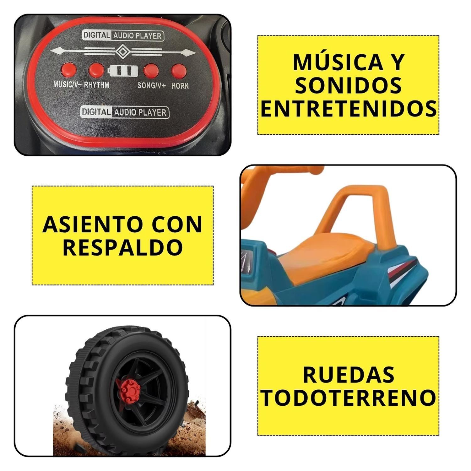 Moto Electrica Bateria Jeep Niño Luz + Sonido 1166A-2