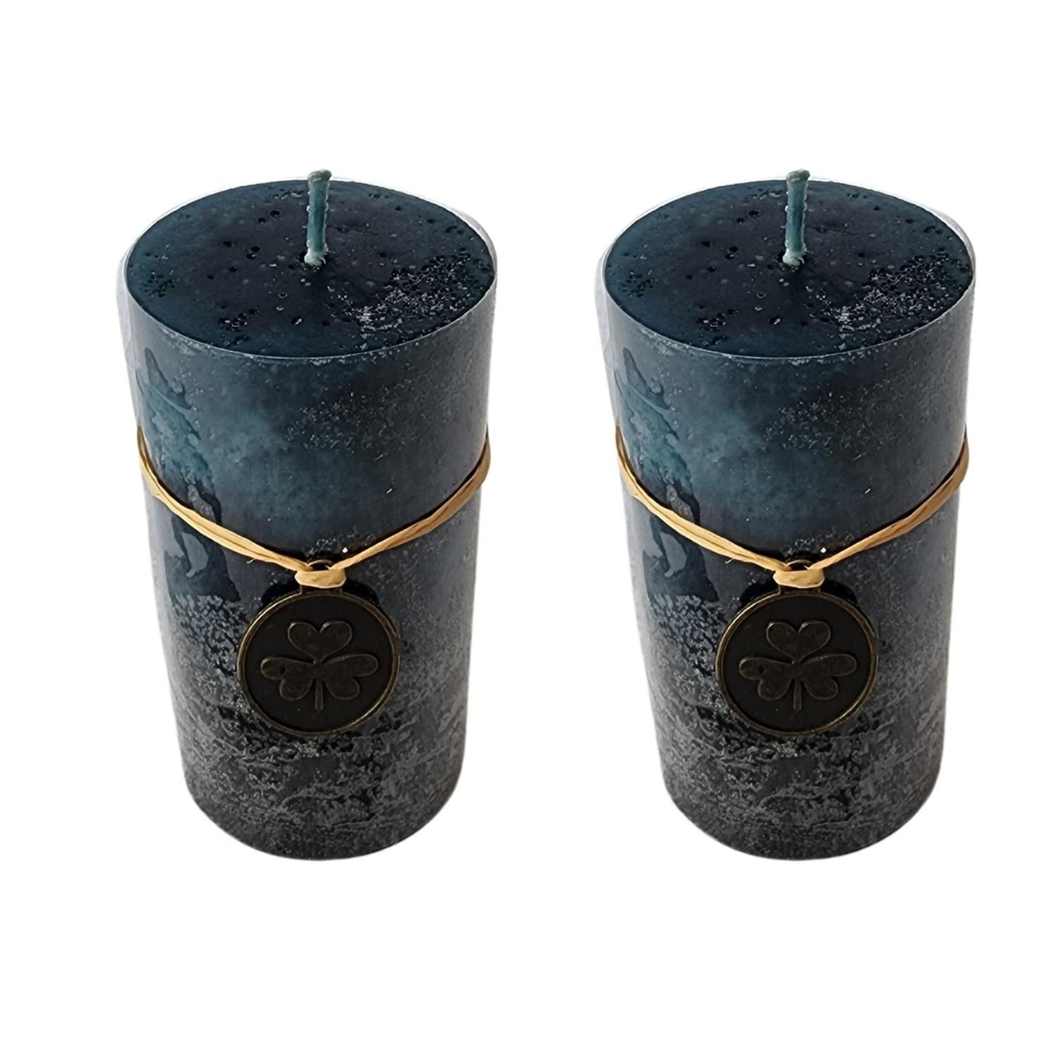 Cirio Vela Velon Alto 10cm. Dos Unidades Aromaticos Azul-1