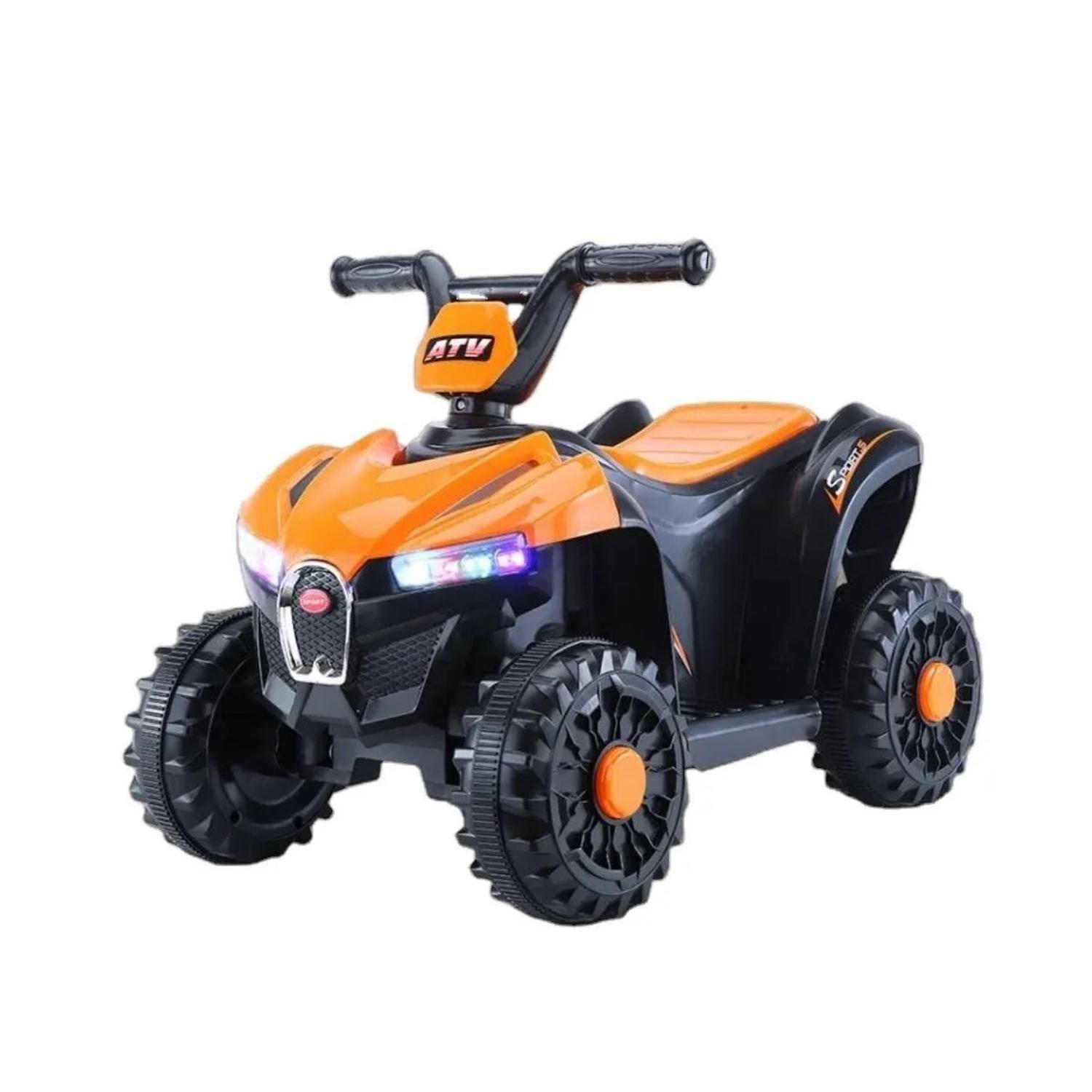 Moto Electrica Bateria Auto Niño Luz Y Sonido D68 Naranja-0