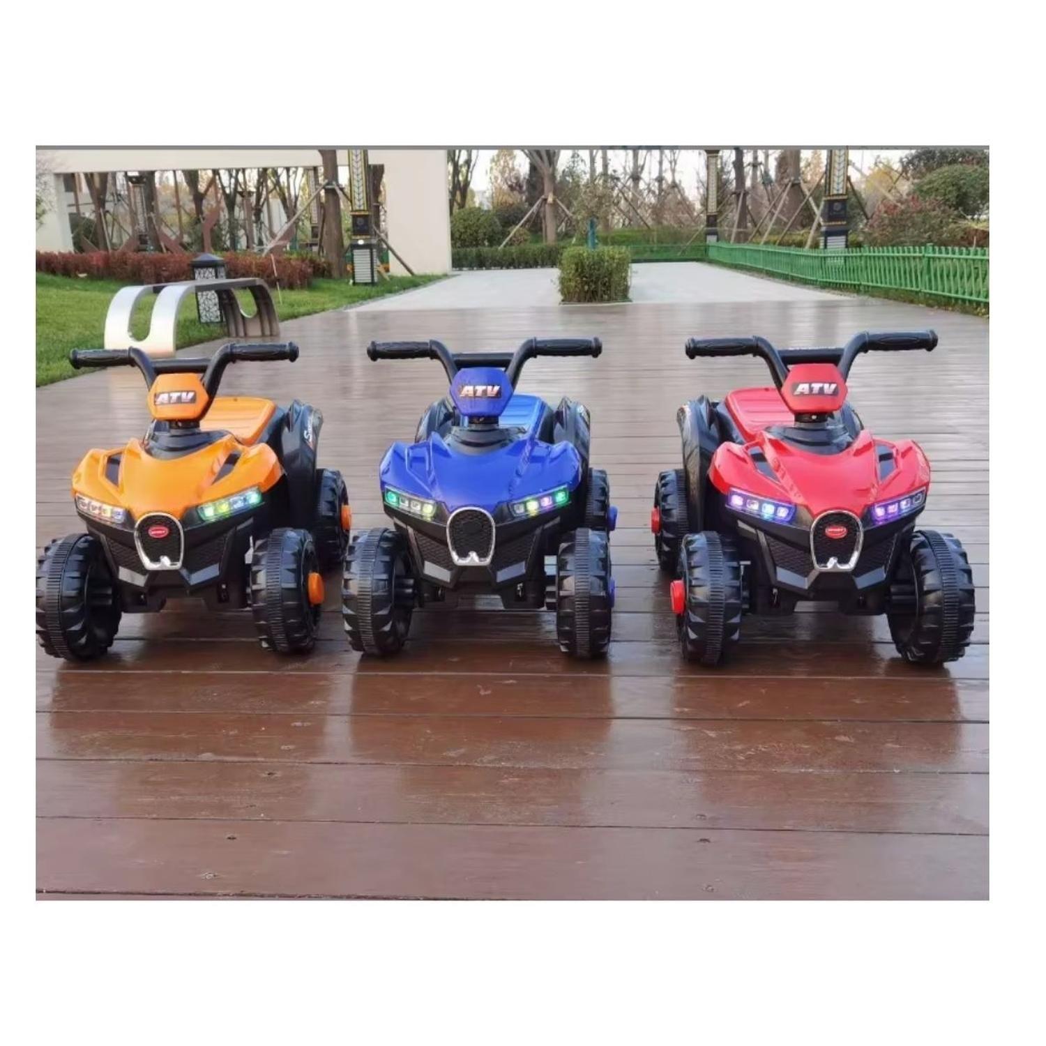 Moto Electrica Bateria Auto Niño Luz Y Sonido D68 Naranja-2