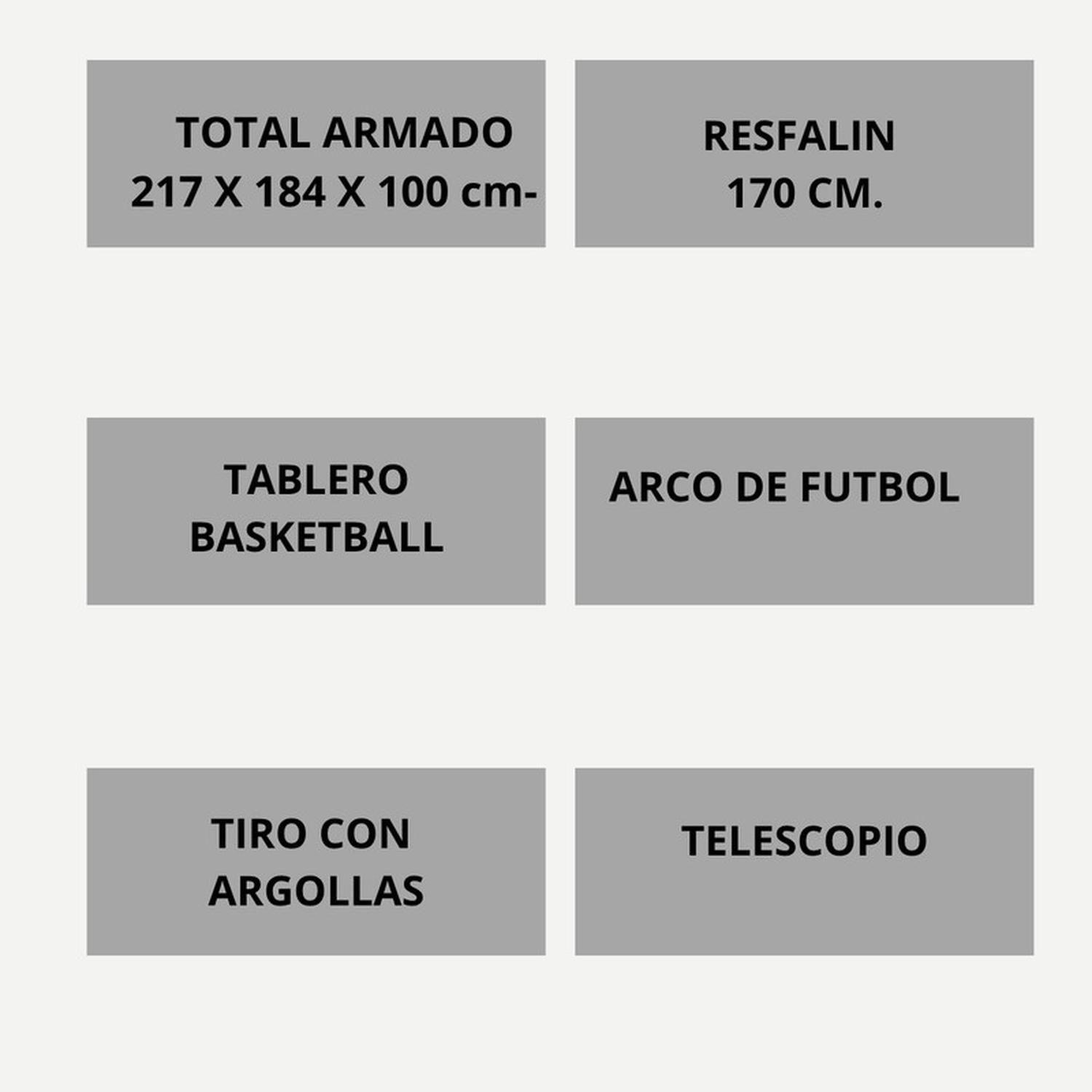 Juego Resbalin Tobogan Aro Basket Telescopio Columpio Rocket-3