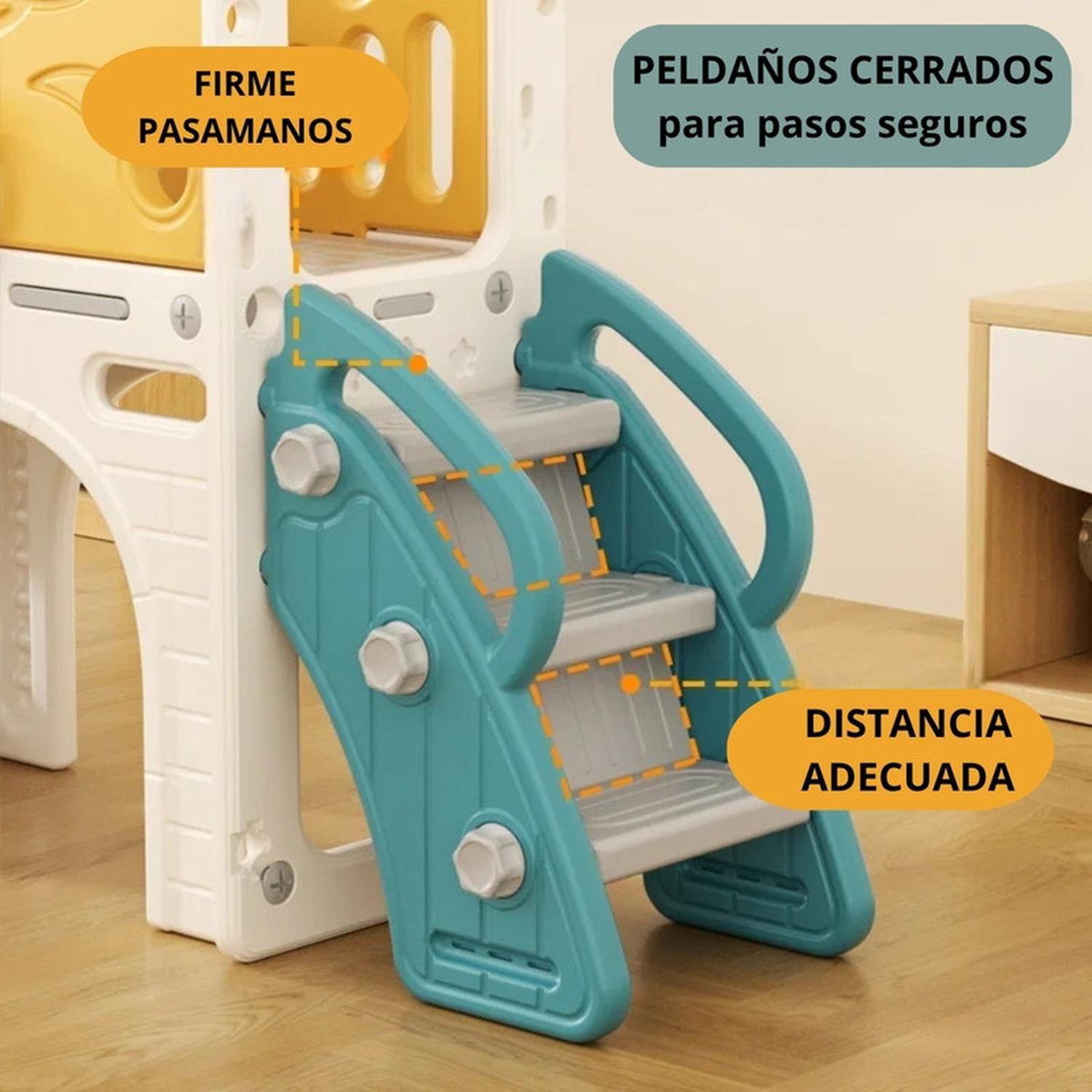 Juego Resbalin Tobogan Aro Basket Telescopio Columpio Rocket-5