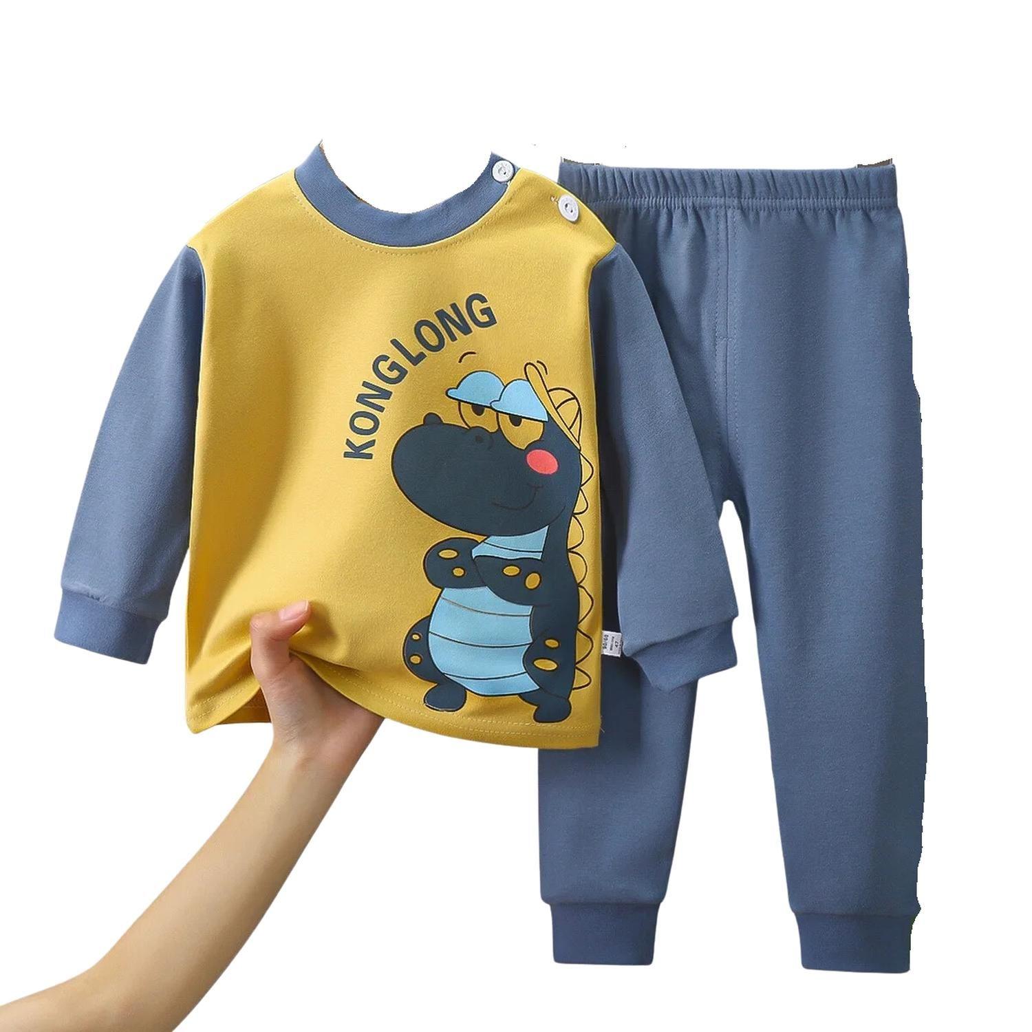 Pijama Niño Infantil Manga Larga Algodon Kong Long-0