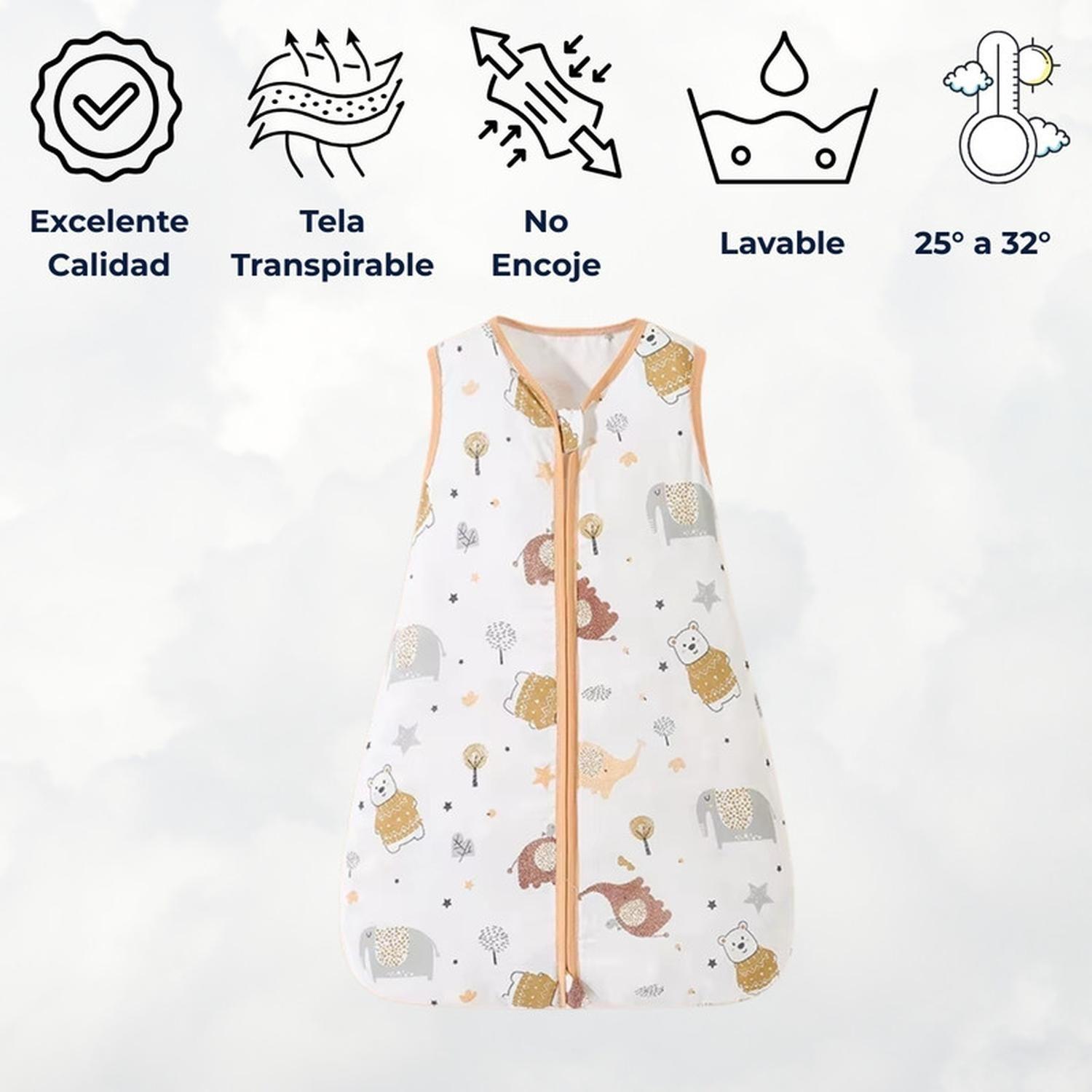 Saquito Dormir Bebe Tog 0,5 Algodon Ultraliviano Ositos-3