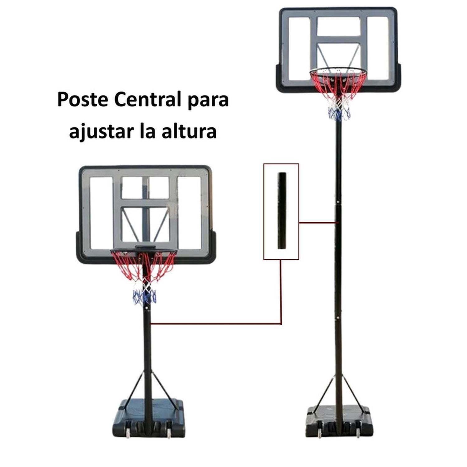 Aro Basquetbol Basketball Altura Regulable Portatil Red-3