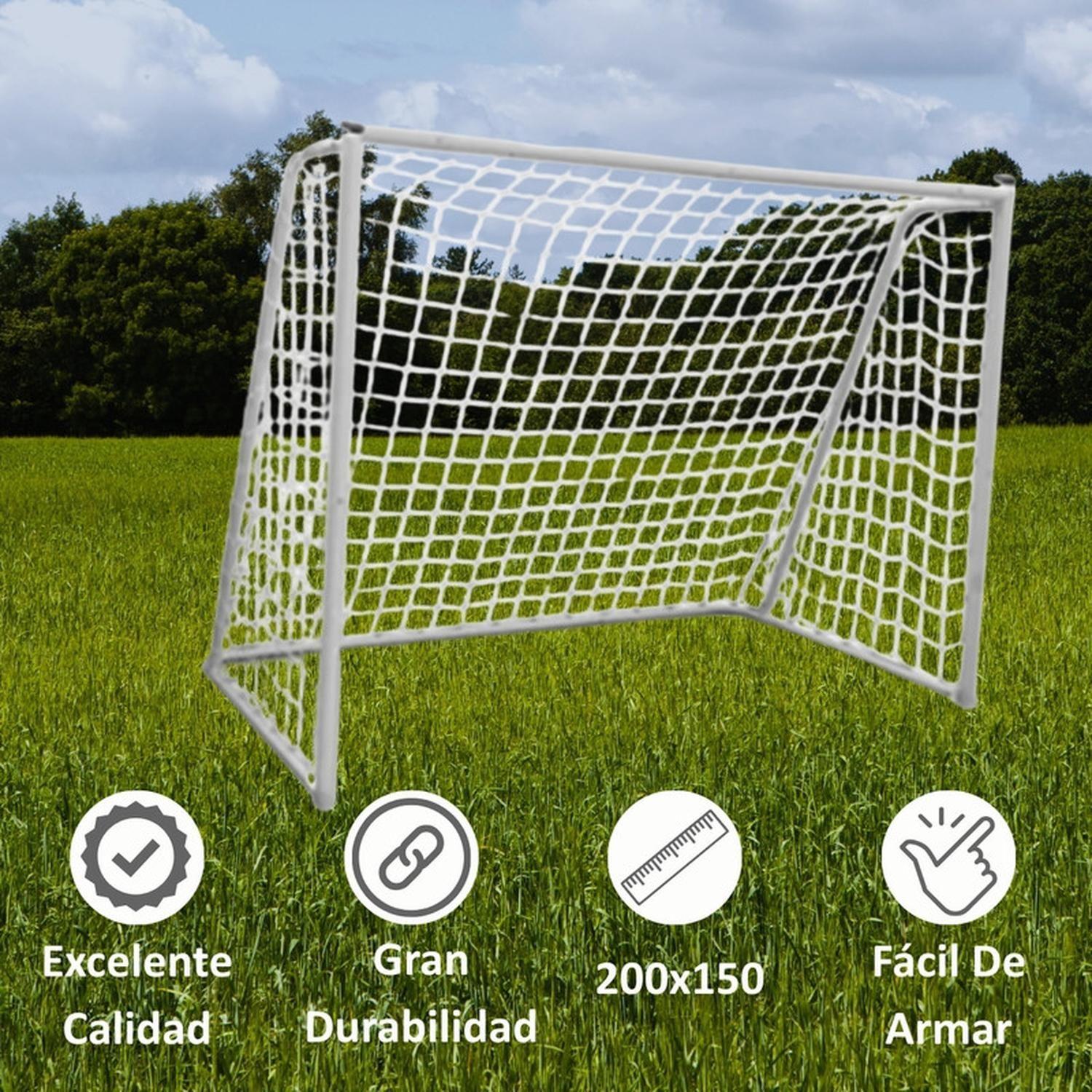 Pack 2 Arcos Futbol Metalico Fierro Niño Red 200X150 Cm-2