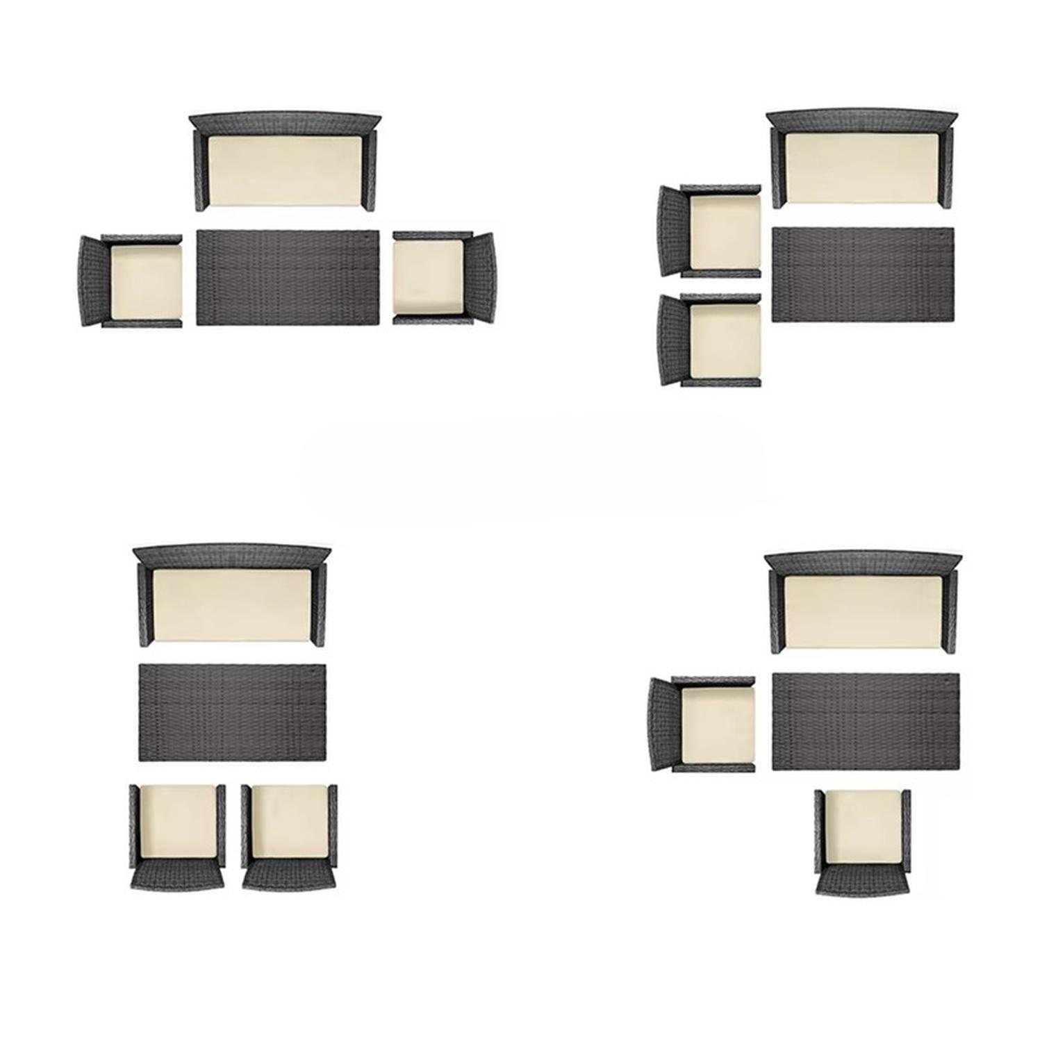 Juego De Terraza Living Ratán Sintético Saint James 4 Piezas-8