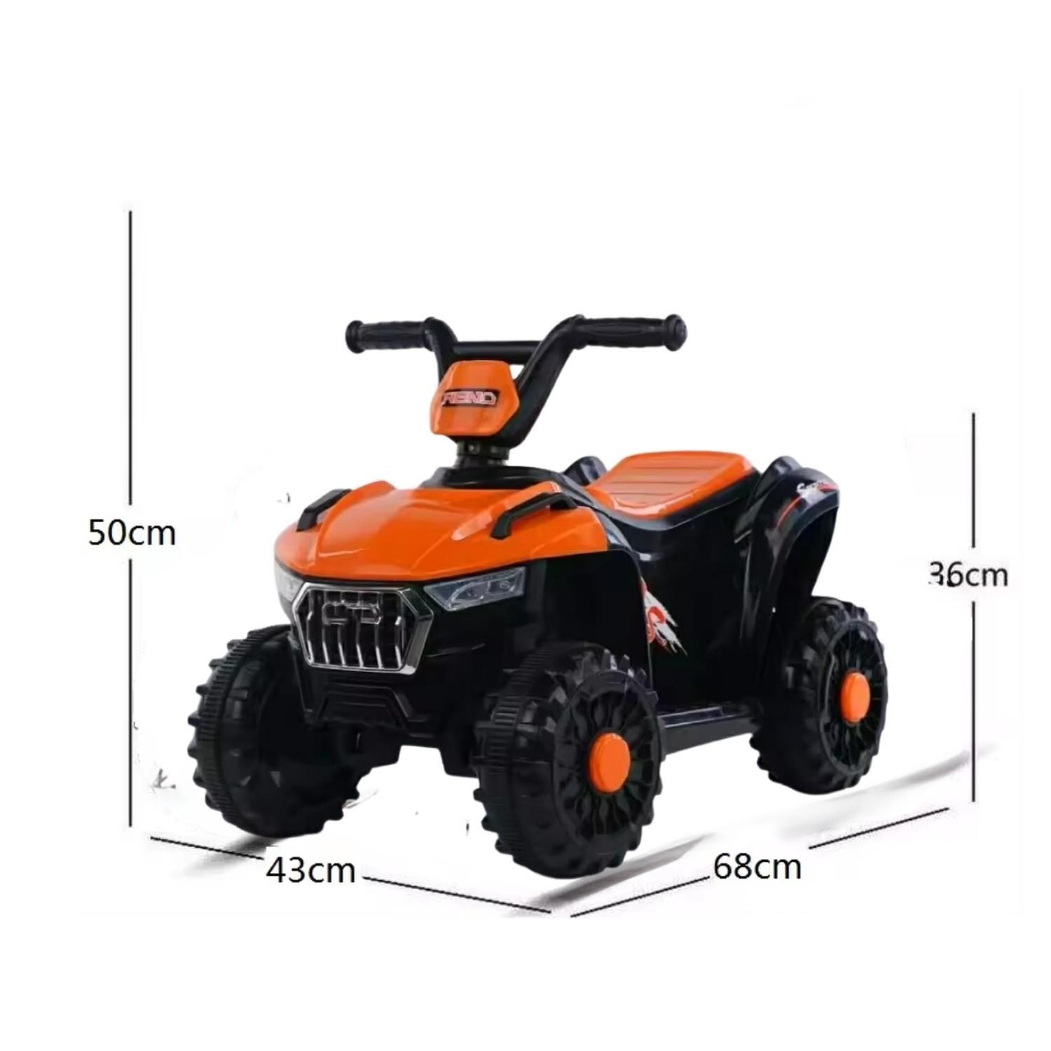 Cuatrimoto Auto Electrico Niño Bateria Luz Y Sonido Naranja-1